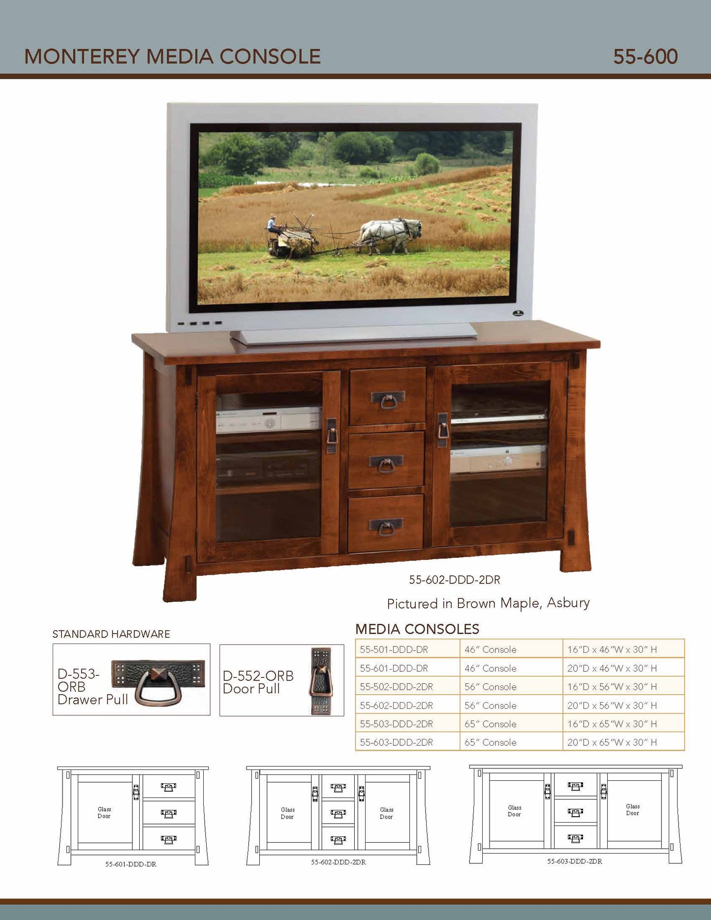 Monterey 56" Media Console