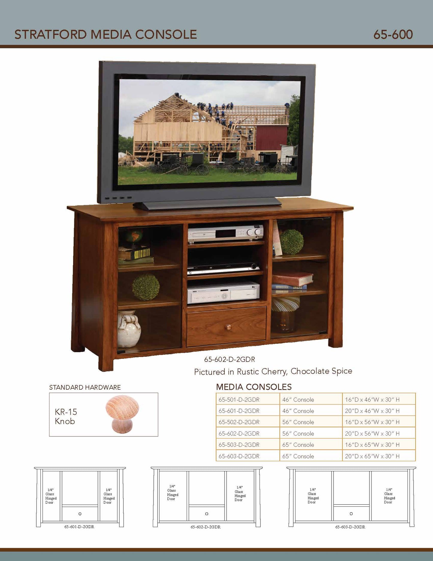 Stratford 56" Media Console