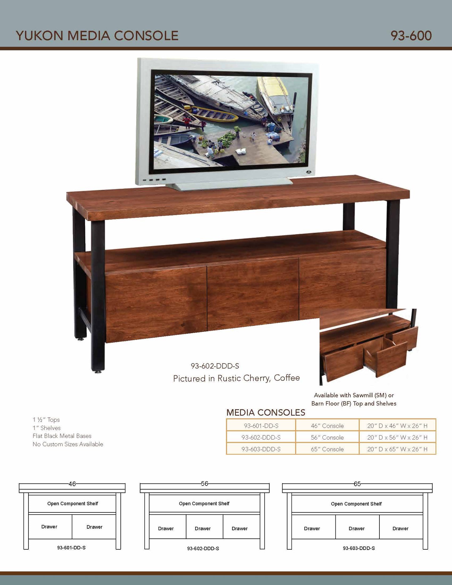 Yukon 56" Media Console
