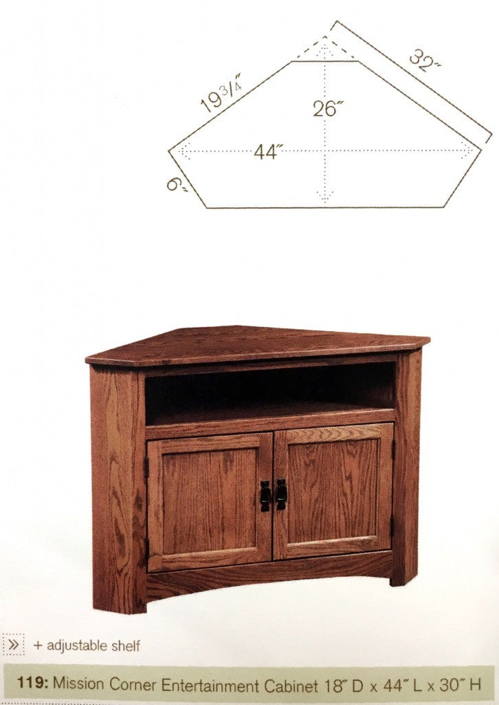 Mission Corner TV Stand