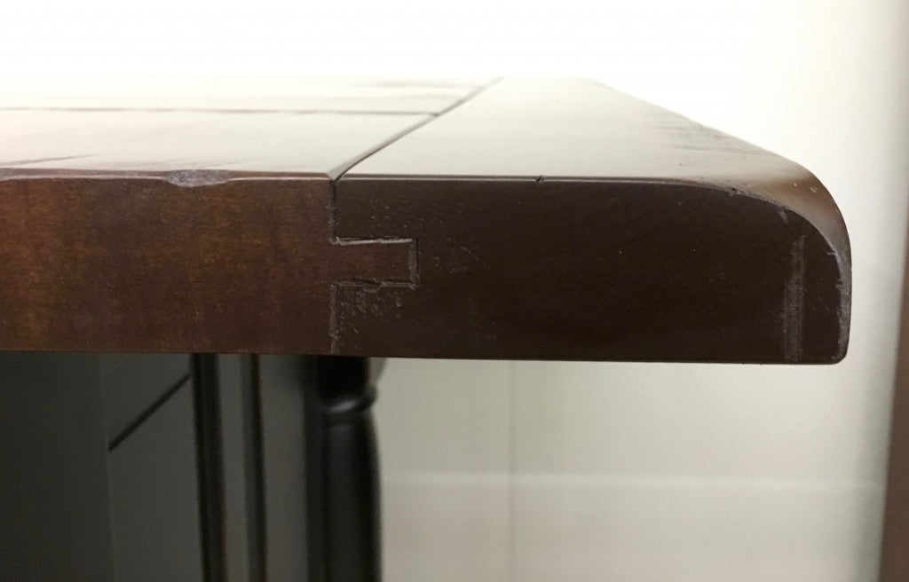Turned Leg Island With Rough Sawn Top