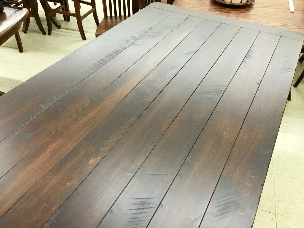 Turned Leg Island With Rough Sawn Top