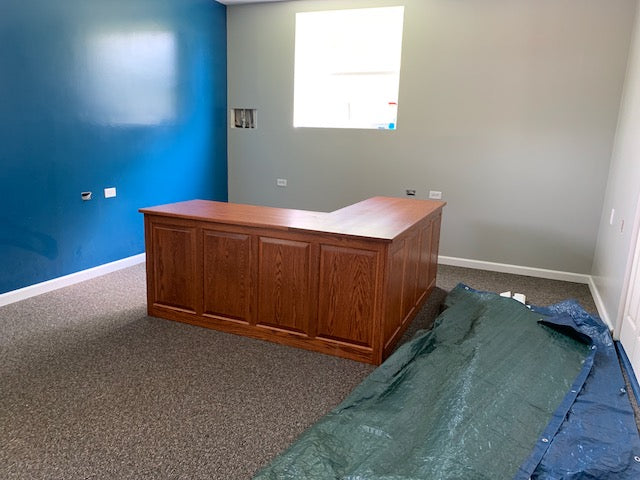 Raised Panel 70" x 70" L Shaped Corner Desk