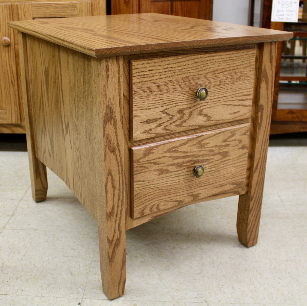 Danville Two Drawer End Table