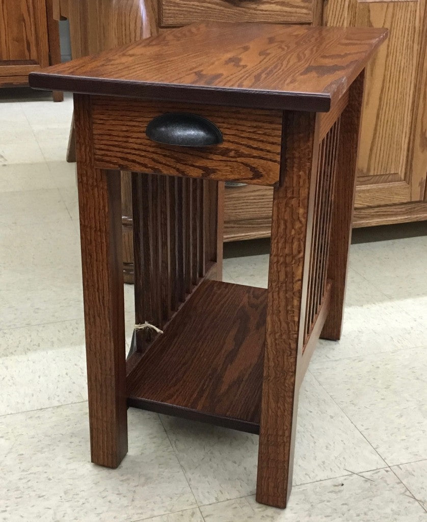 Mission Chair Side Table with Drawer