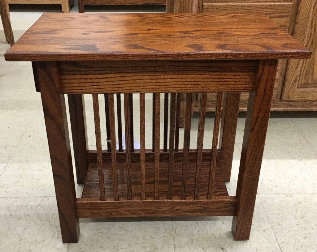 Mission Chair Side Table with Drawer