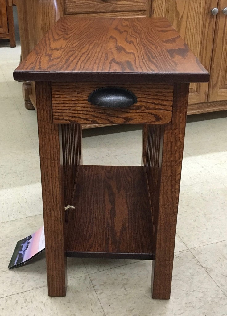 Mission Chair Side Table with Drawer