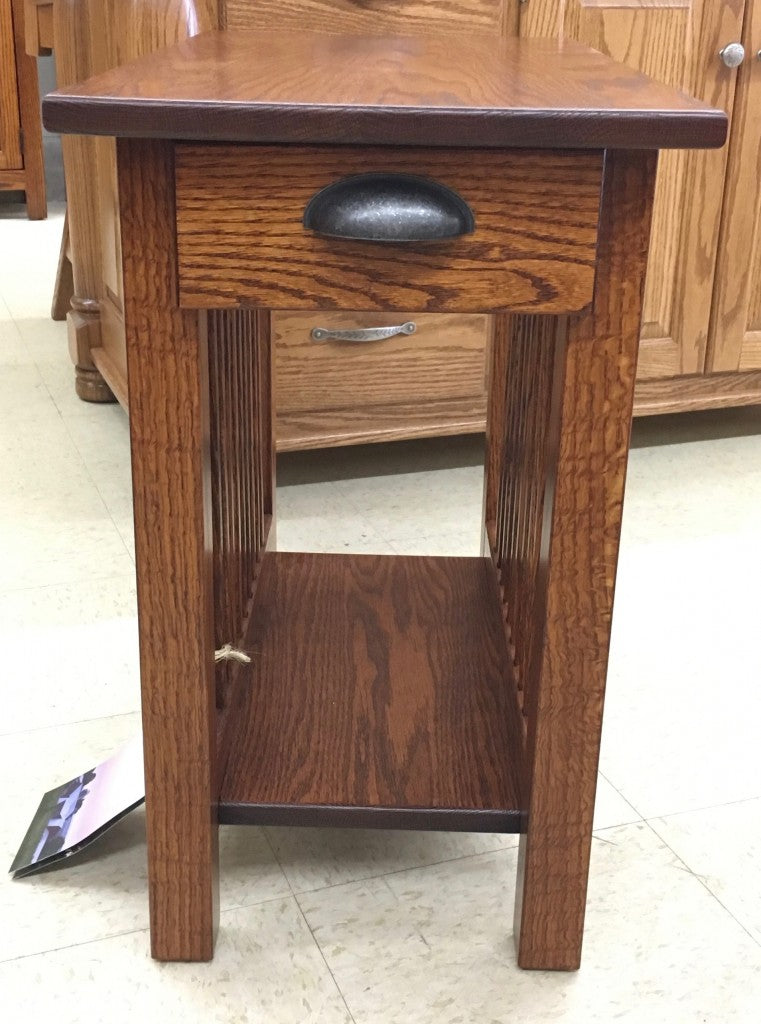 Mission Chair Side Table with Drawer