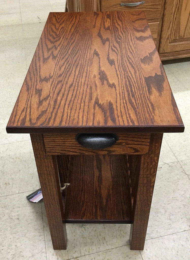 Mission Chair Side Table with Drawer