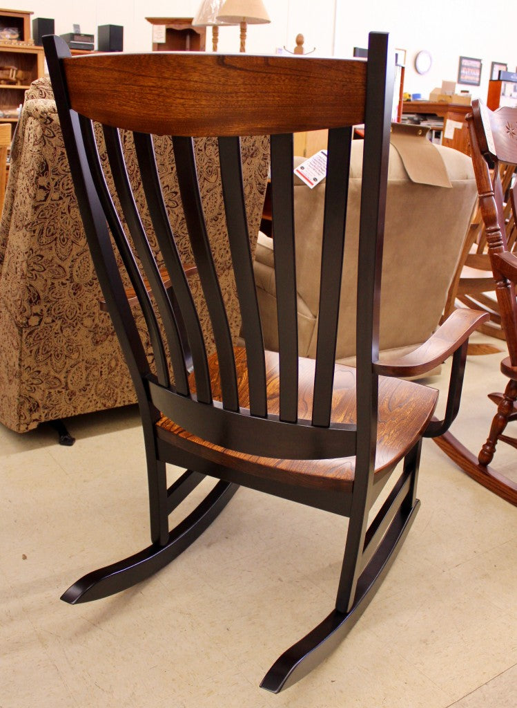 High Back Rocker in Elm with Two-Tone Finish