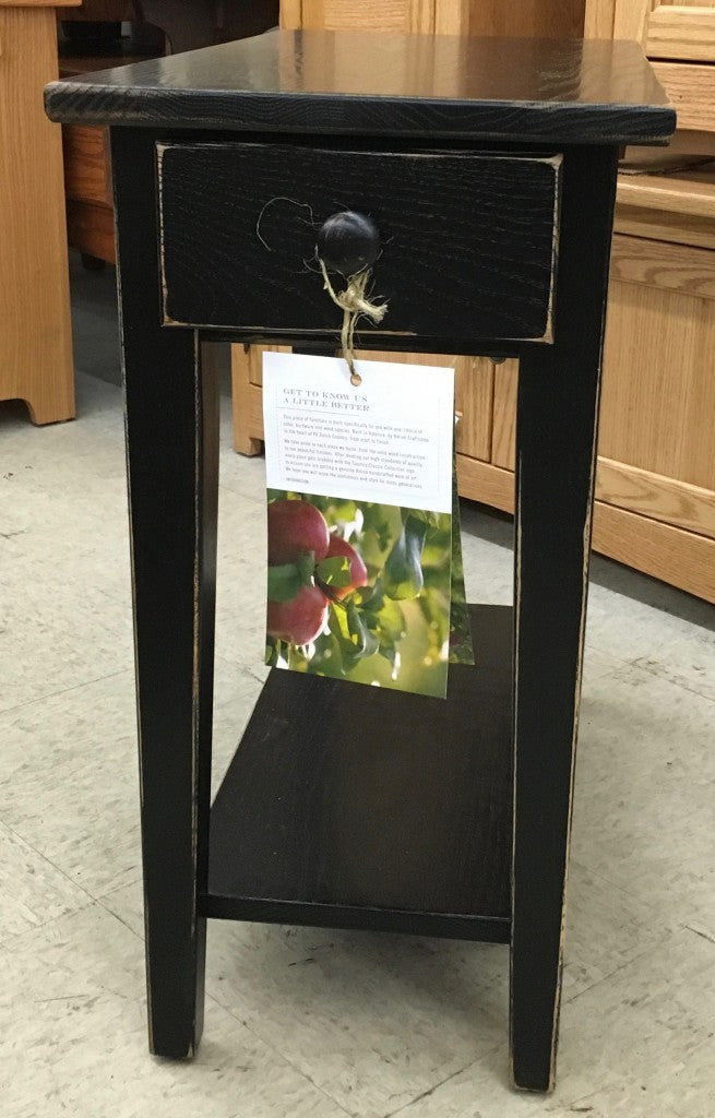 Shaker Chair Side Table with Rub Through Painted Finish