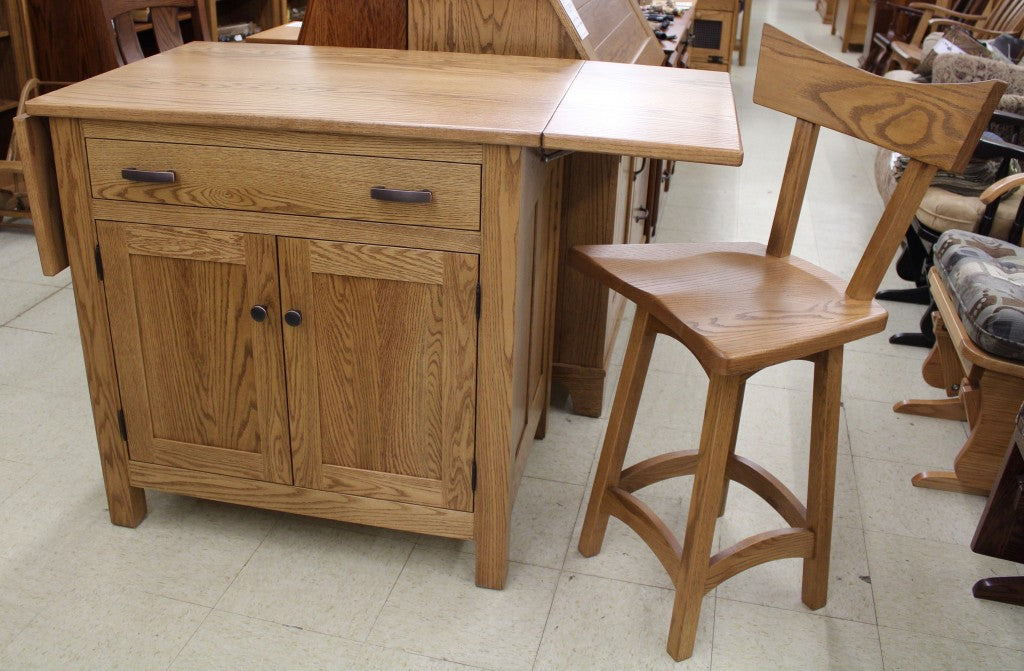 Brookline Mission Island with Drop Leaf Top