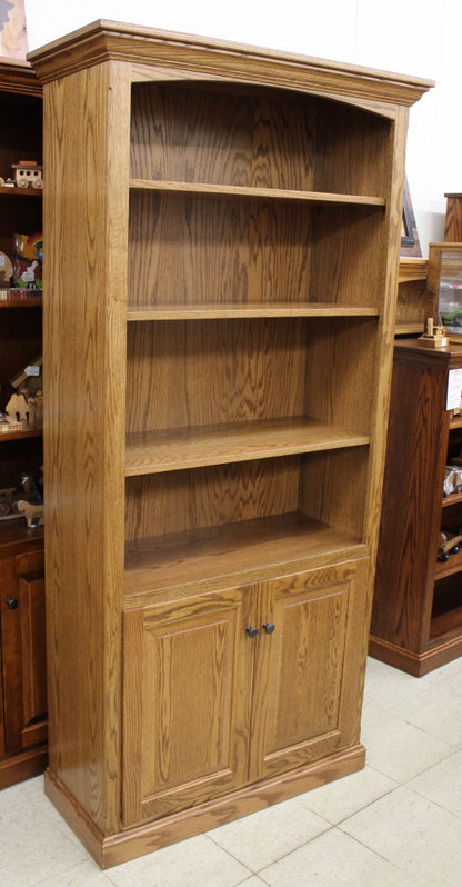 6 1/2′ Deluxe Traditional Bookcase with Doors [37 1/2″ Wide]