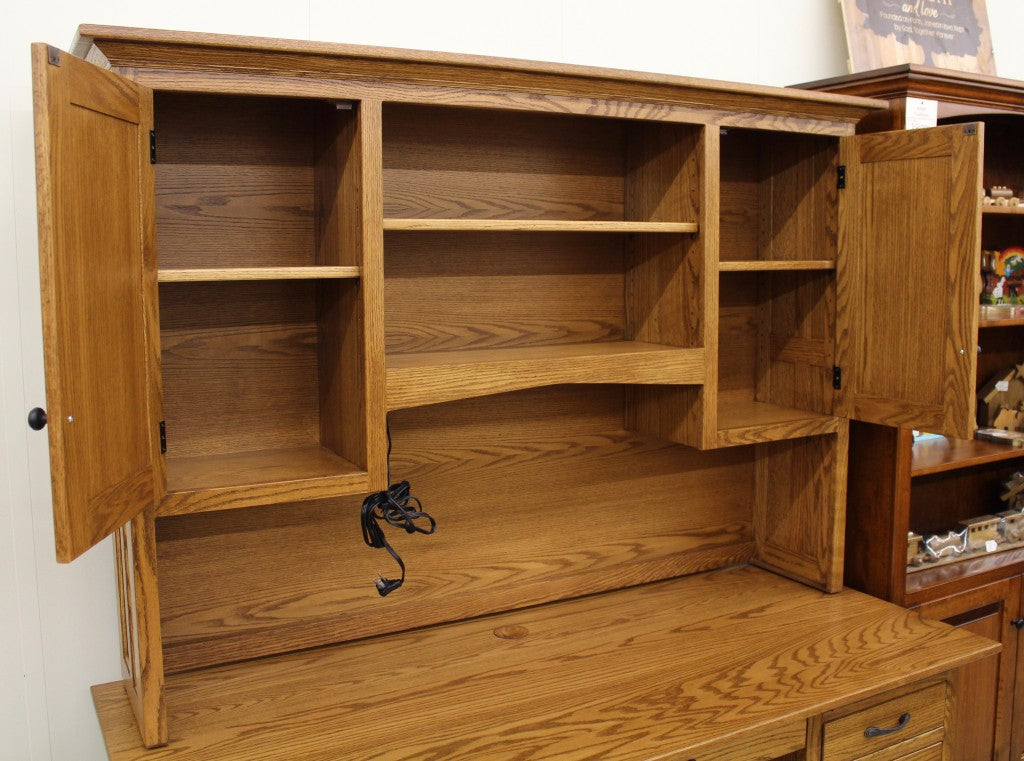 Lancaster Mission 66″ Executive Desk with Optional Hutch