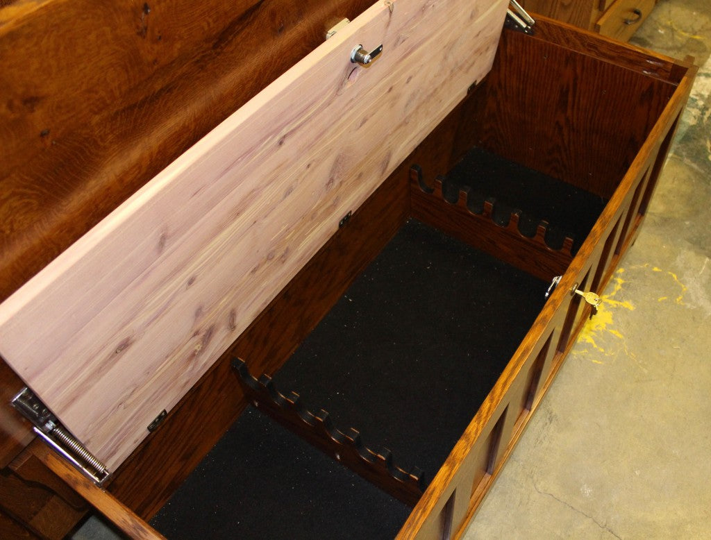 Gun Chest - Blanket Chest from the Outside, Gun Cabinet Inside