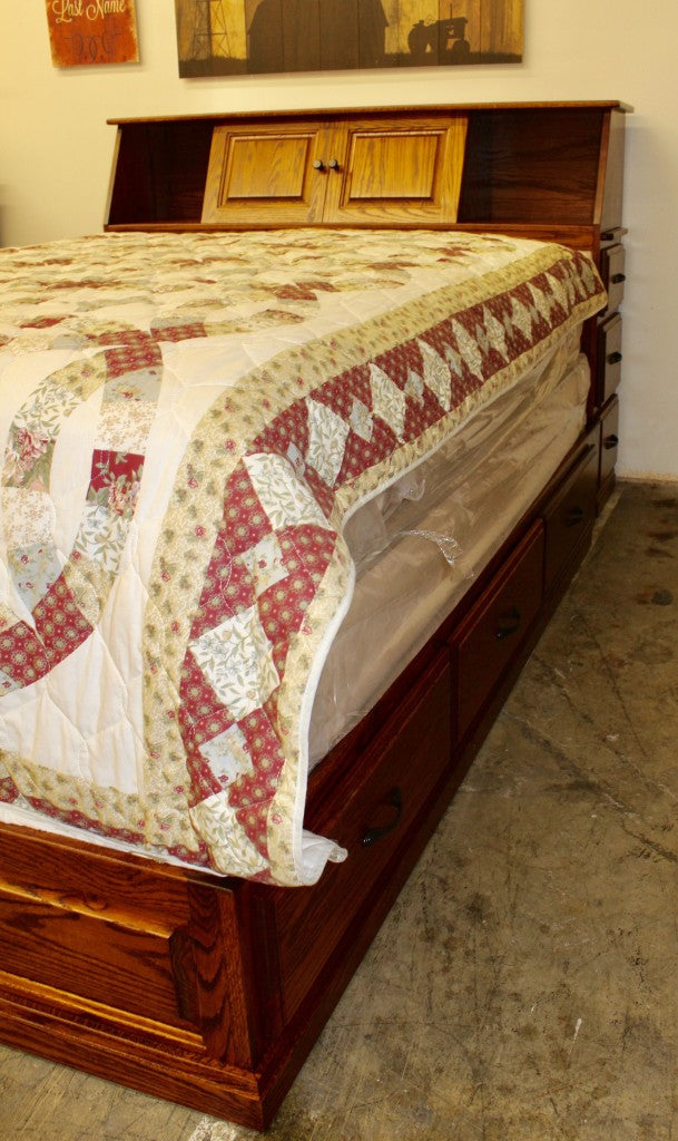 Space Saver Bookcase Pedestal Bed