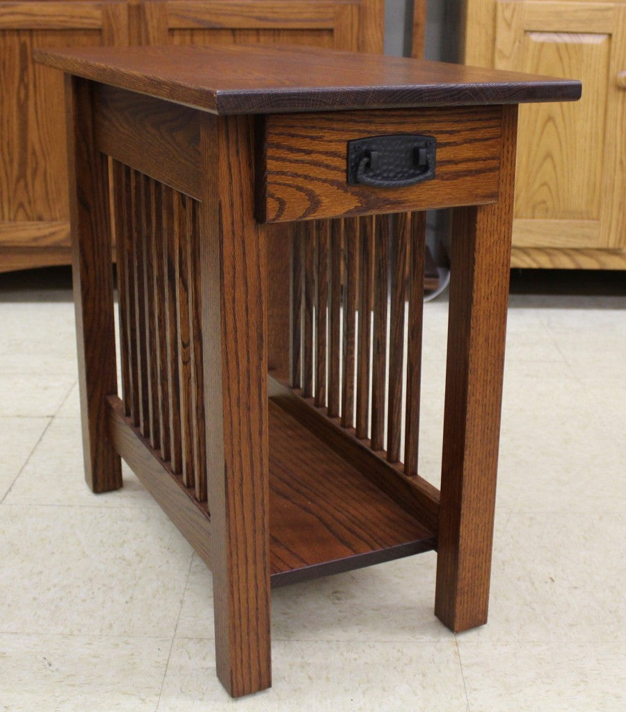 Mission Chair Side Table with Drawer