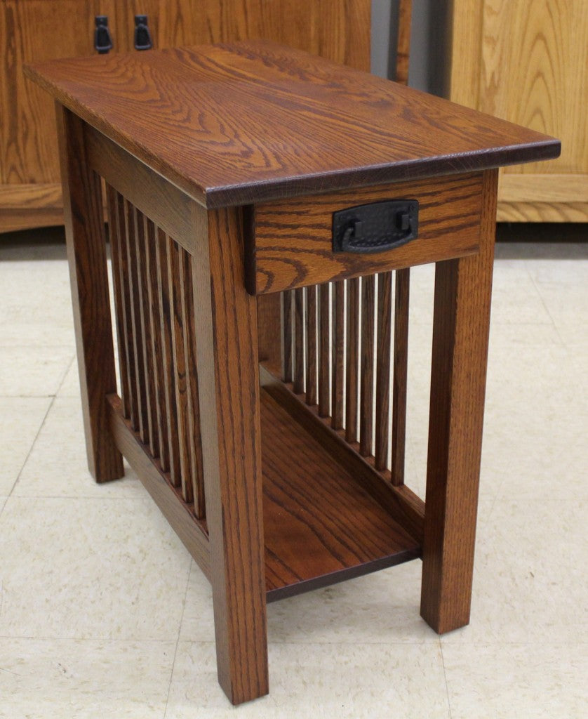 Mission Chair Side Table with Drawer