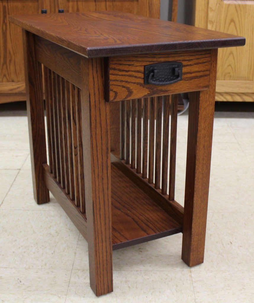 Mission Chair Side Table with Drawer
