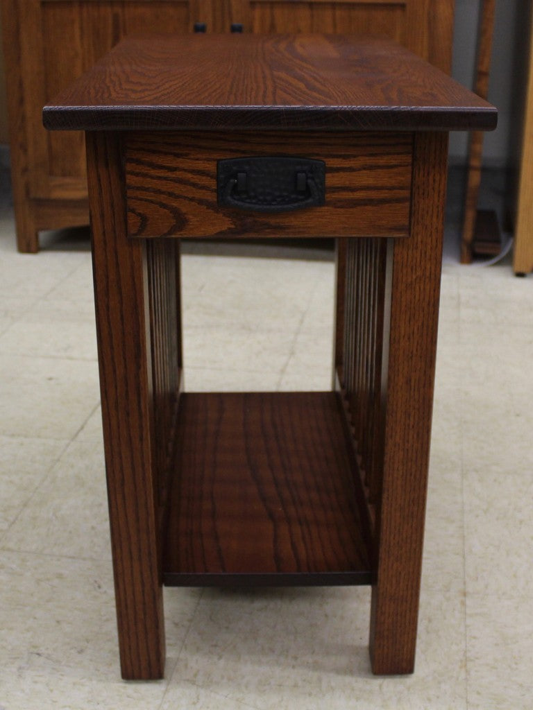 Mission Chair Side Table with Drawer