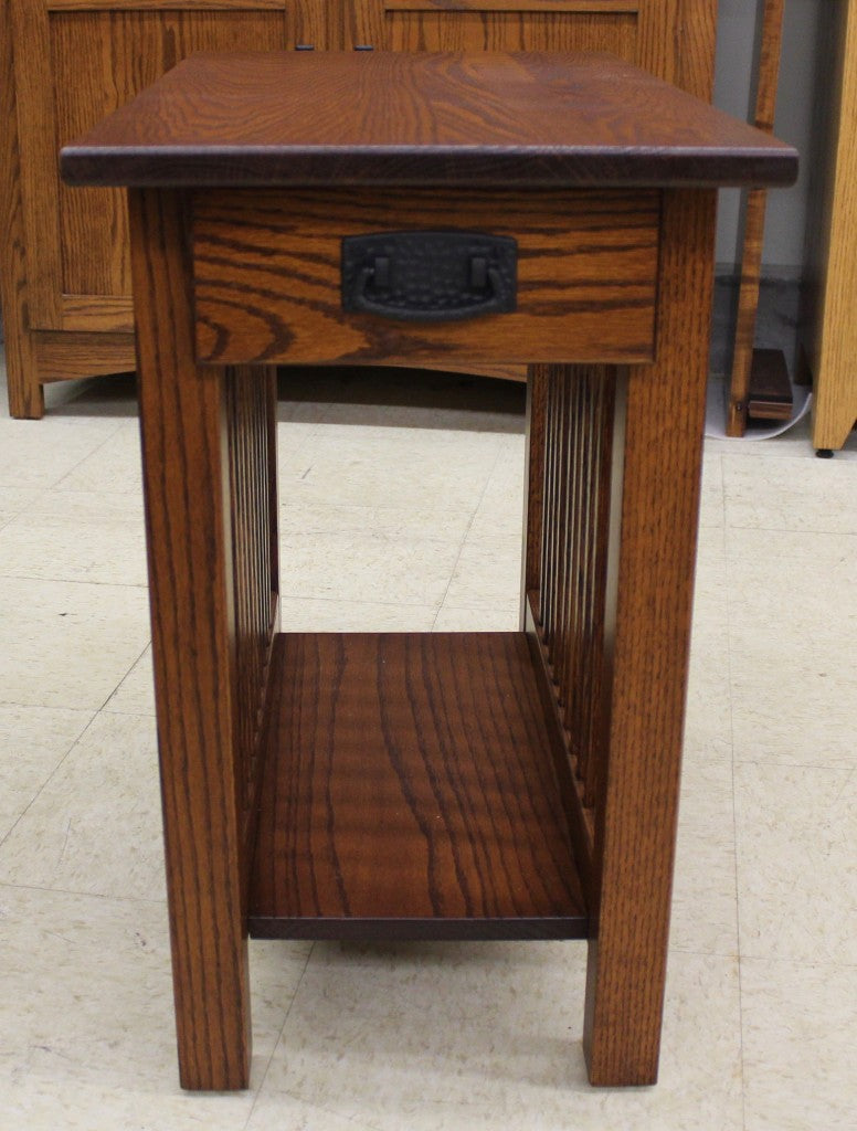 Mission Chair Side Table with Drawer
