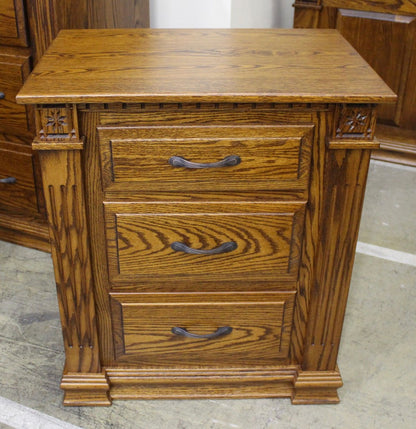 Traditional Deluxe Three Drawer Night Stand