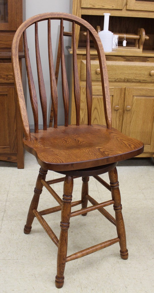 Bent Back Swivel Bar Stool