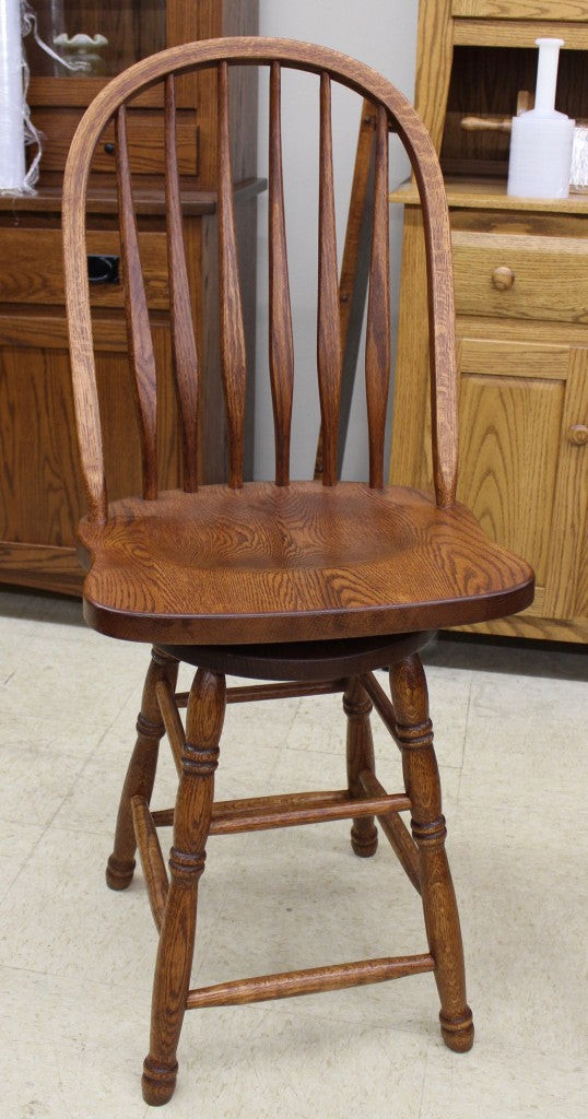 Bent Back Swivel Bar Stool
