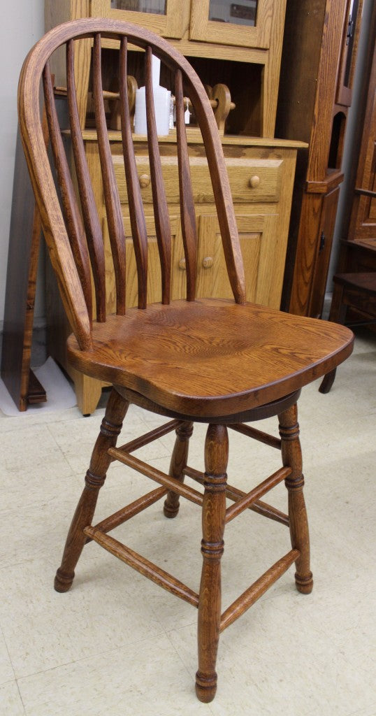 Bent Back Swivel Bar Stool