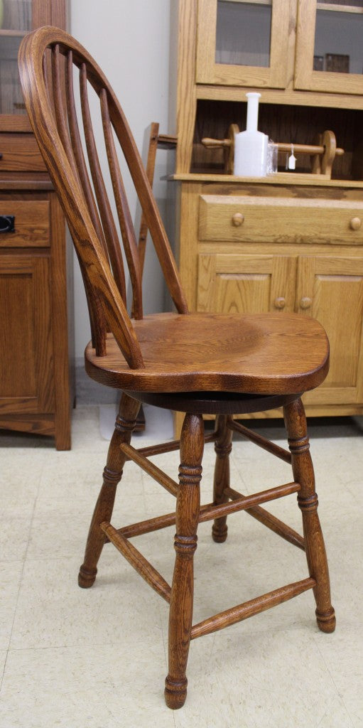 Bent Back Swivel Bar Stool