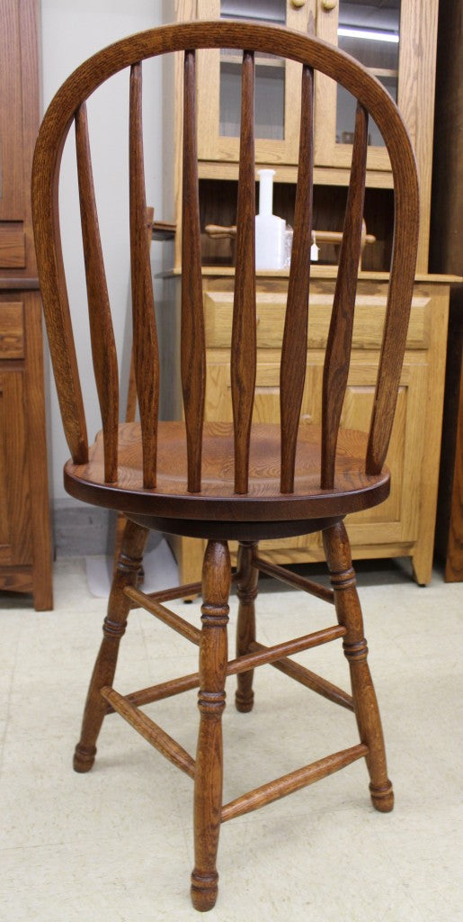 Bent Back Swivel Bar Stool
