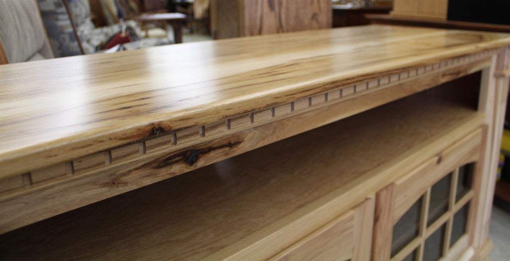 Deluxe 56″ TV Stand with Open VCR in Rustic Hickory