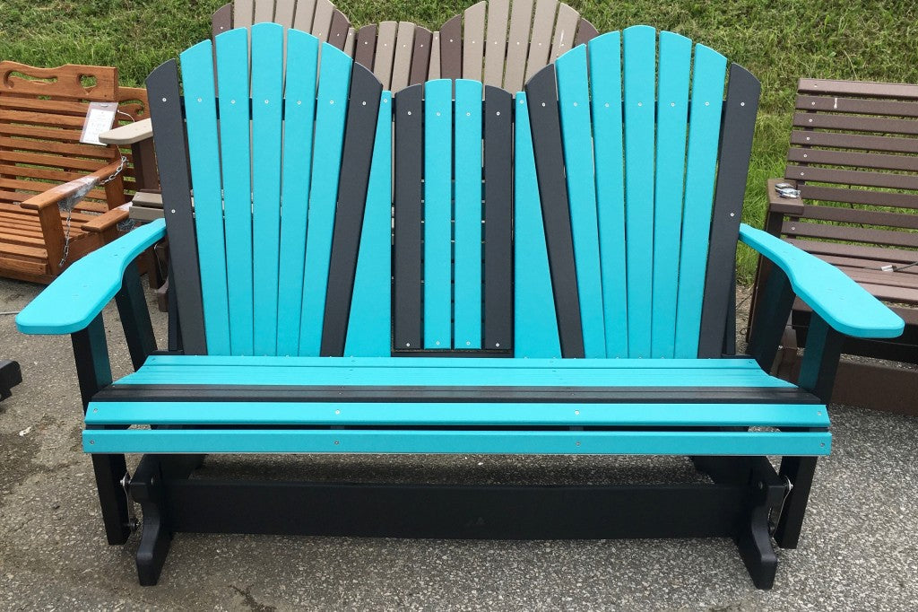 Poly 5′ Adirondack Glider with Fold Down