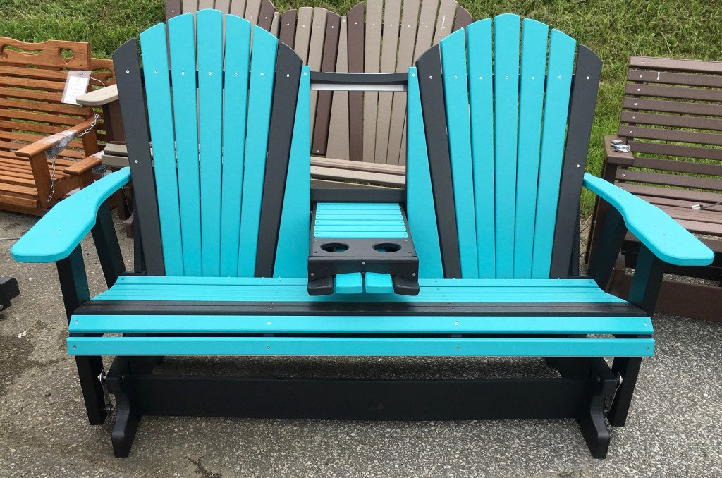Poly 5′ Adirondack Glider with Fold Down