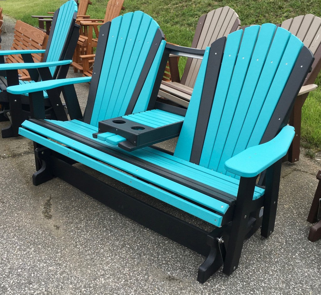Poly 5′ Adirondack Glider with Fold Down