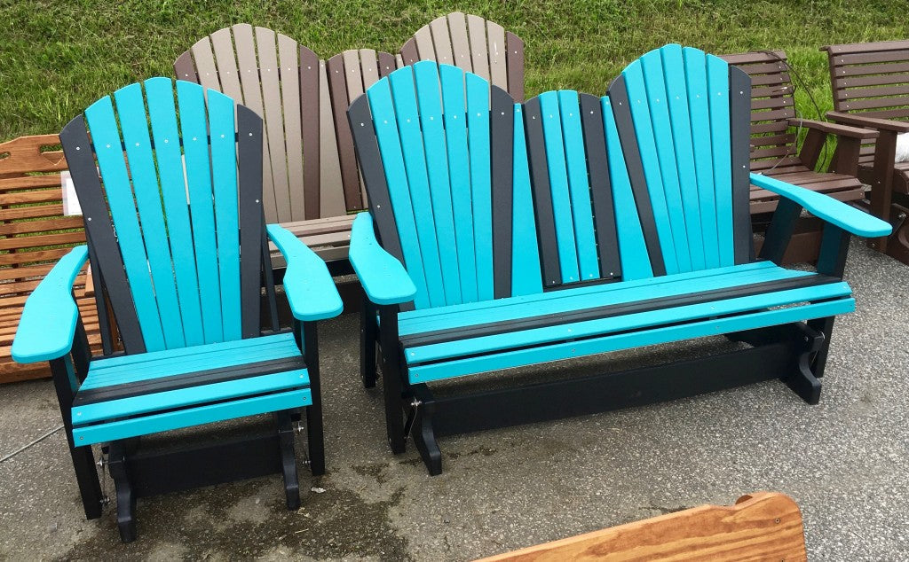 Poly 5′ Adirondack Glider with Fold Down