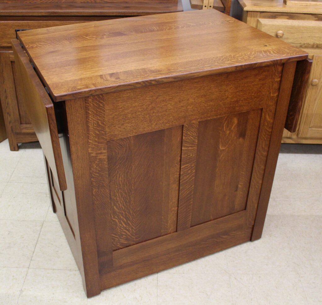 Rustic Quartersawn Brookline Mission Island with Drop Leaf Top
