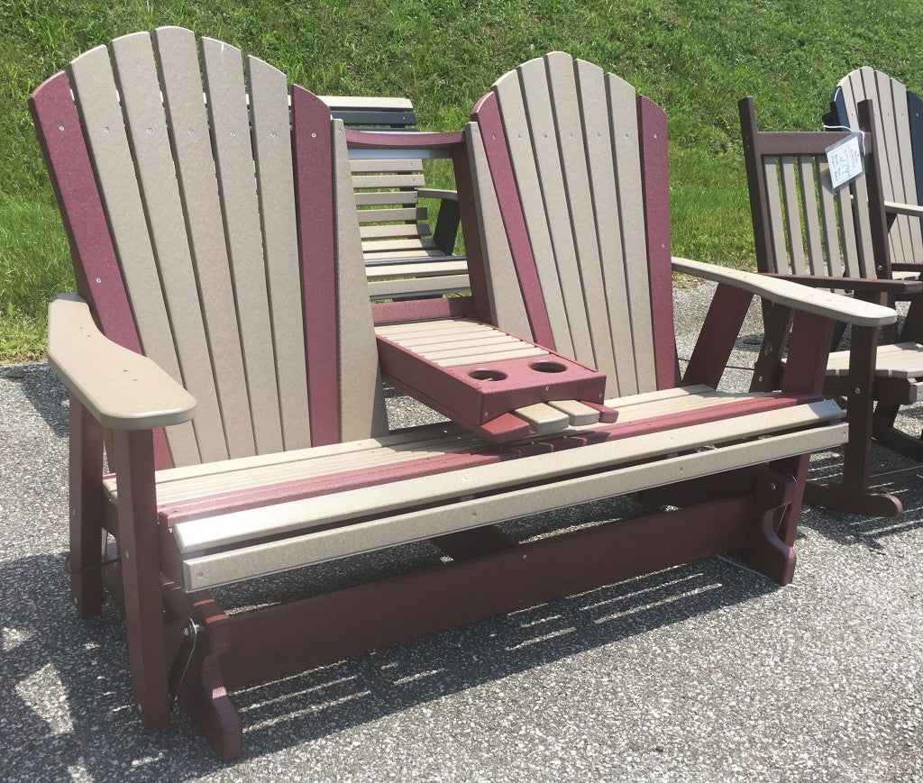 Poly 5′ Adirondack Glider with Fold Down