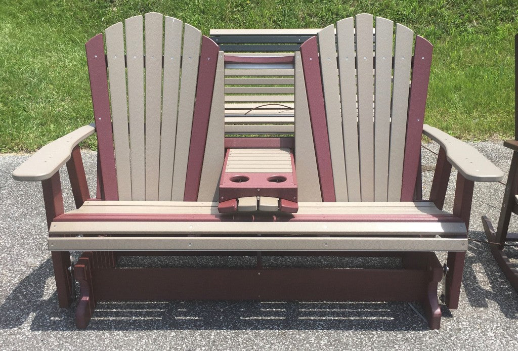 Poly 5′ Adirondack Glider with Fold Down