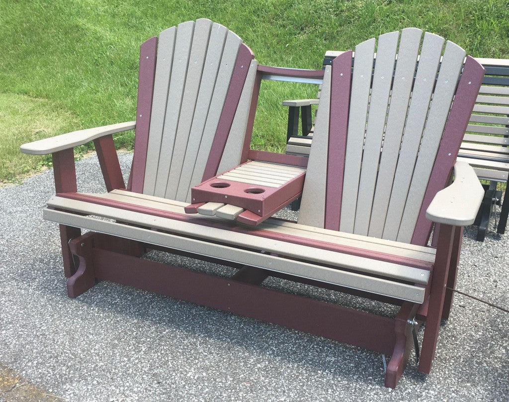 Poly 5′ Adirondack Glider with Fold Down