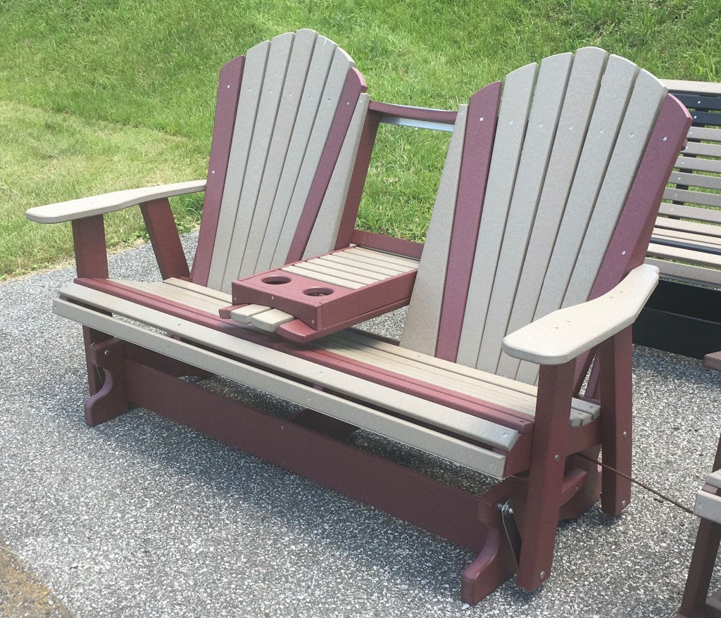 Poly 5′ Adirondack Glider with Fold Down