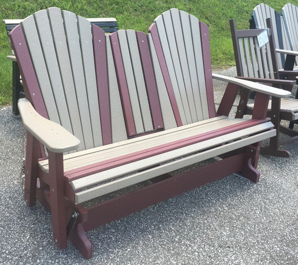 Poly 5′ Adirondack Glider with Fold Down
