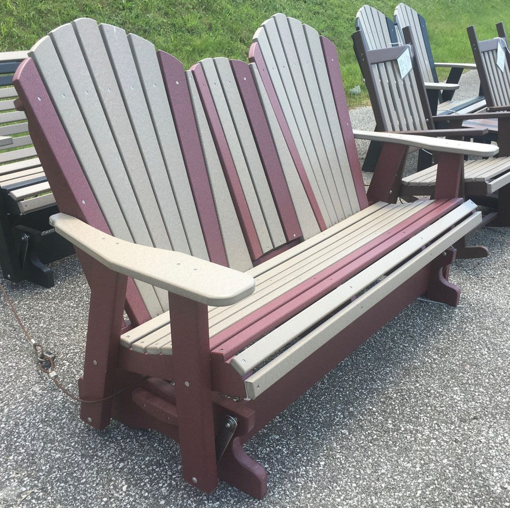 Poly 5′ Adirondack Glider with Fold Down