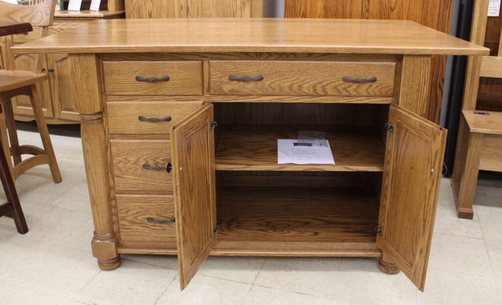 Turned Leg Island with 1" Wood Top