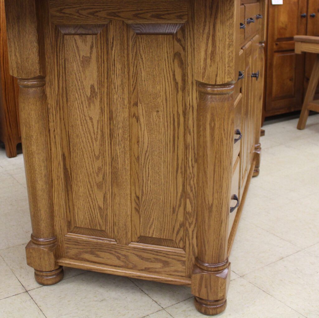 Turned Leg Island with 1" Wood Top