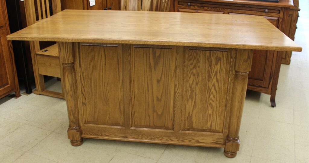 Turned Leg Island with 1" Wood Top