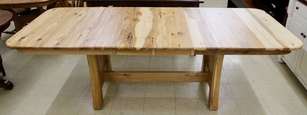 Curved Mission Table in Rustic Hickory