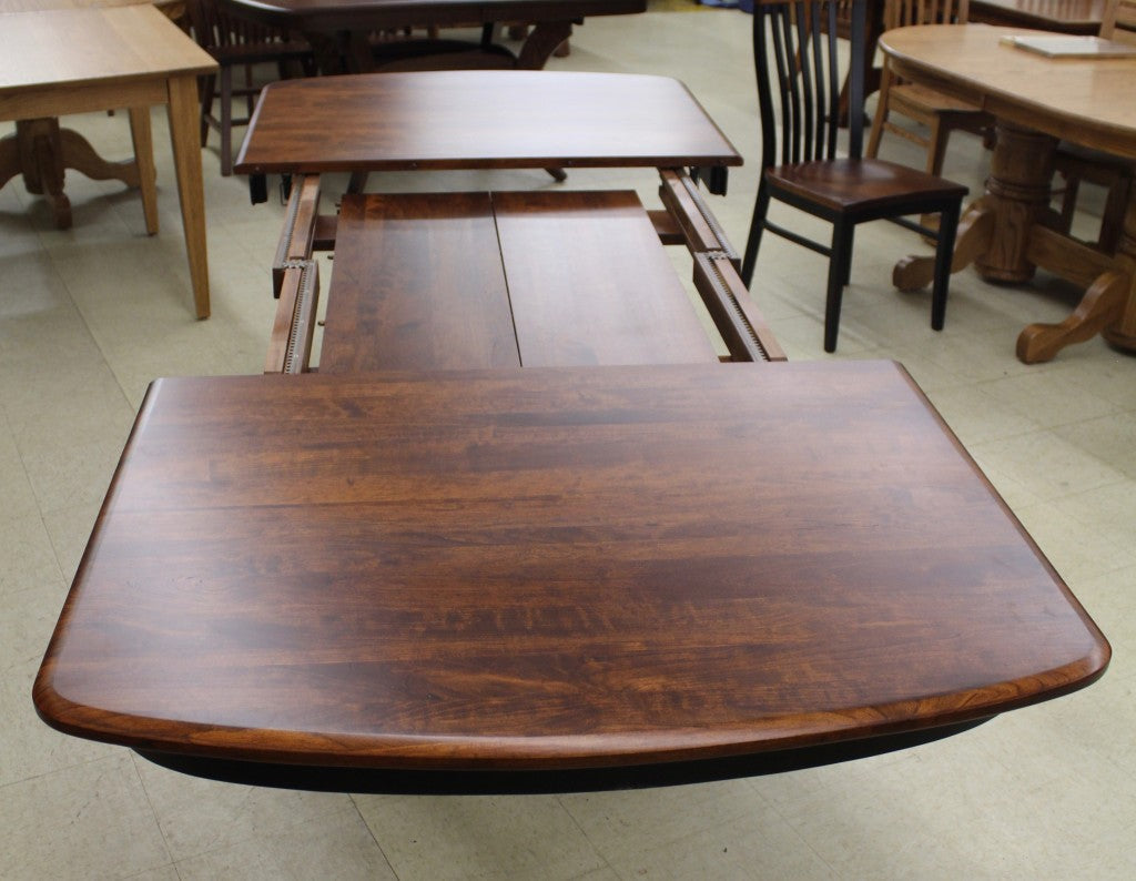 Galveston Double Pedestal Table in Rustic Cherry and Two Tone Finish