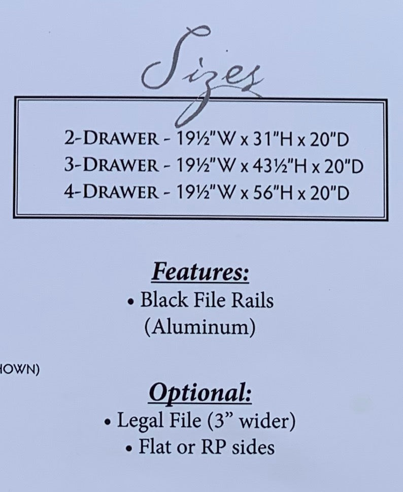 3 Drawer Traditional Deluxe File Cabinet