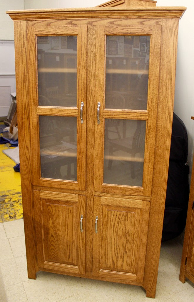 Pantry With Frosted Glass Doors